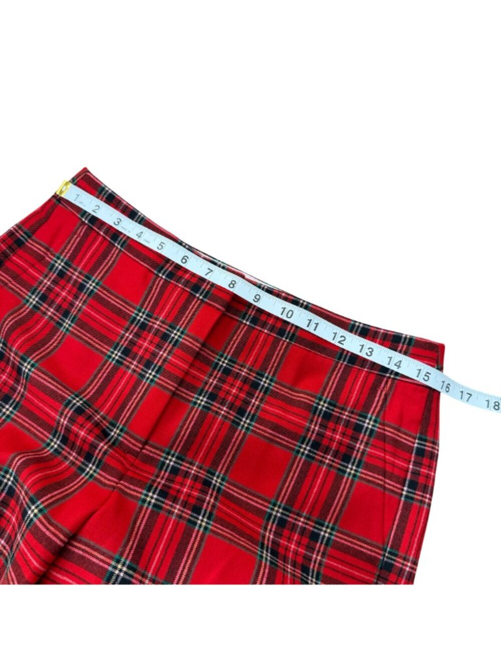 J.Crew Kate Womens Red Plaid Tartan Wool Blend Pants Size 8 Classic Fit Lined - Picture 5 of 14